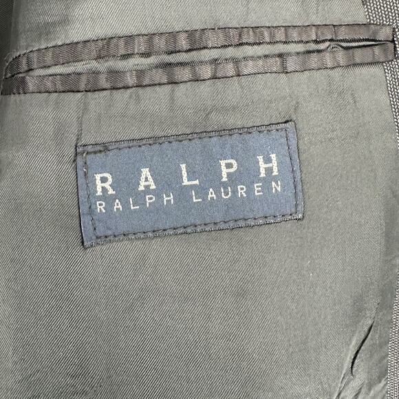 Ralph Lauren Gray Wool Cashmere‎ Double Breasted Notched Lapel Blazer Jacket 44L - Picture 3 of 13